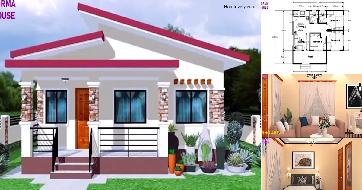 Beautiful Small House Design With Full Facilities In 8 x 9 M ~ Homlovely.com
