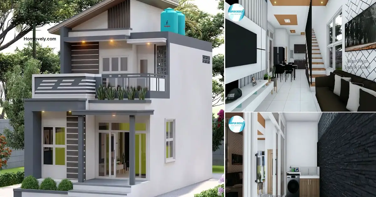 Beautiful and Luxury 3 Bedroom Small House, Special House Design 6 x 12 Meters ~ Homlovely.com