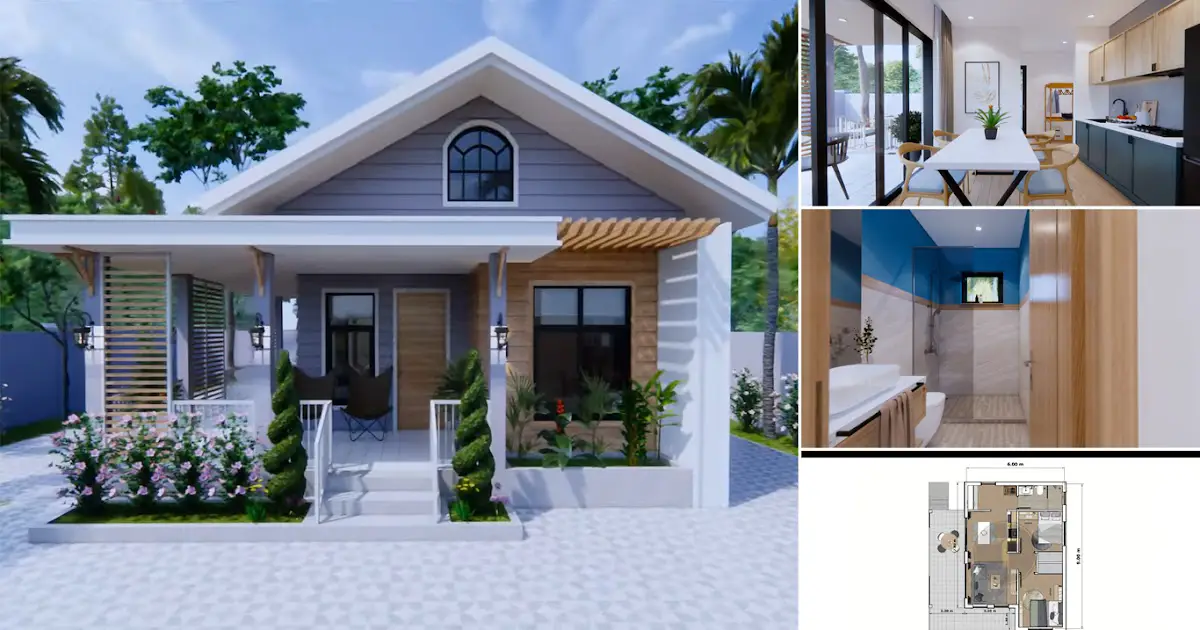 Beautifully Designed Small House with Floor Plan 6 x 9 m ~ Homlovely.com