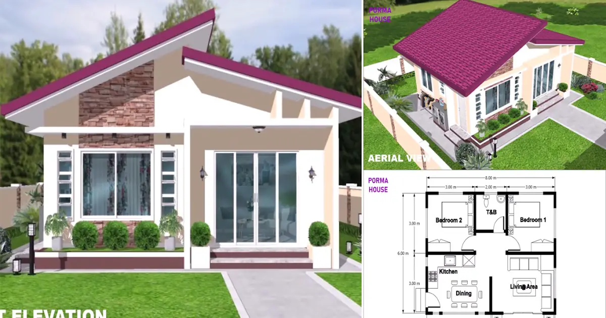 Cheap but Stunning 48 Sqm House Design with 2 Bedrooms ~ Homlovely.com