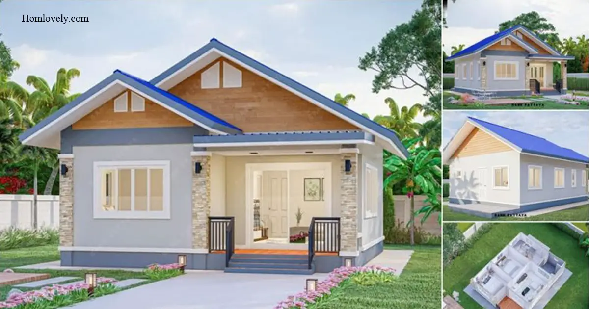 Cute Small House Design Plan With 2 BEDROOM ~ Homlovely.com