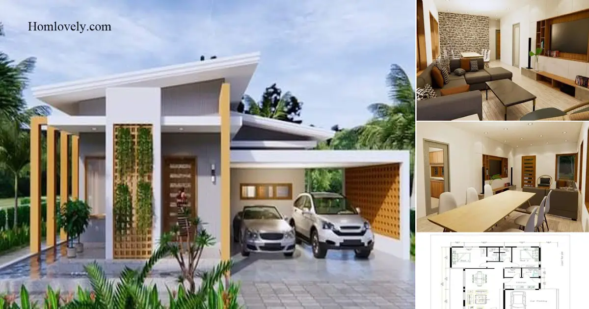 Economic Small House Design With 2 Bedroom + House Plans ~ Homlovely.com