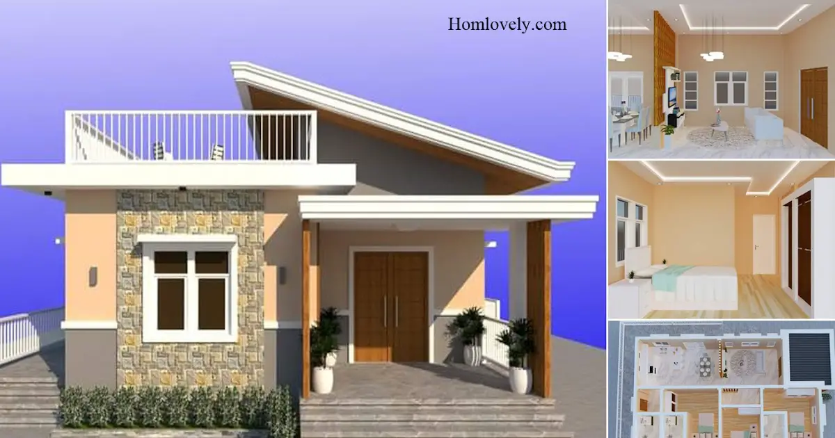 Elegant Small House Design Ideas With 3 Bedroom + House Plan ~ Homlovely.com