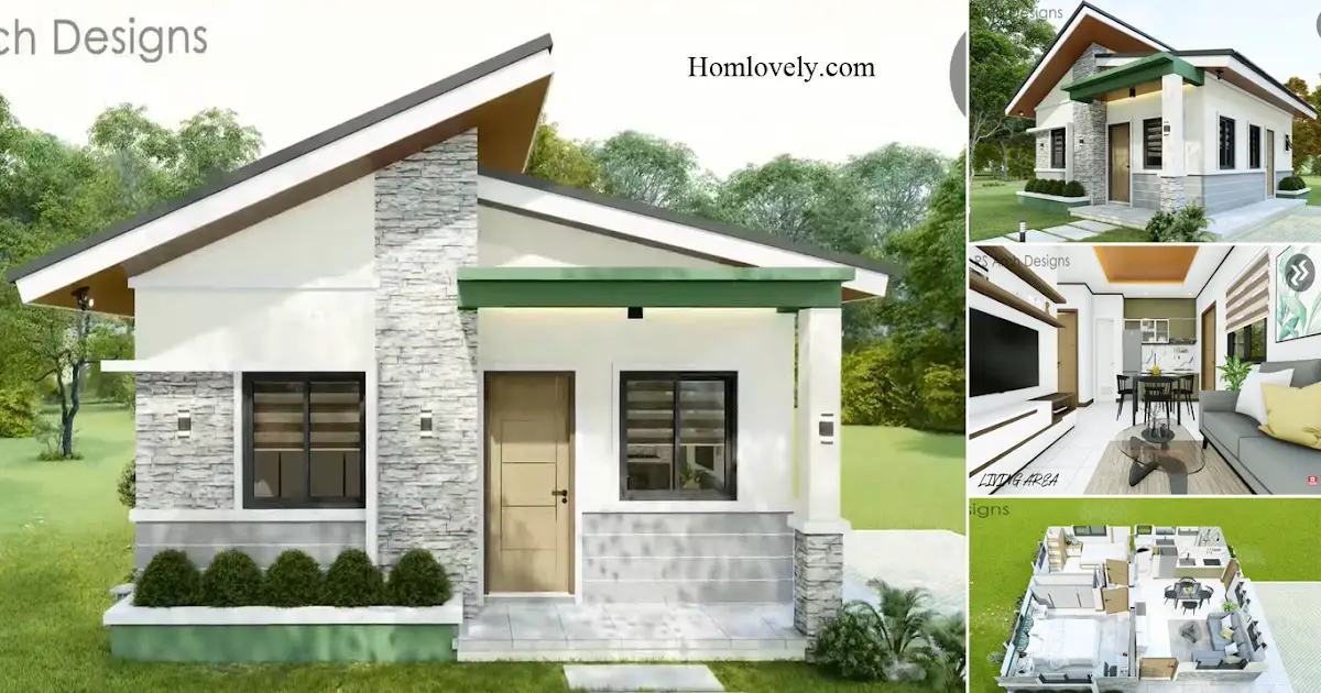 Fabulous Small House Design 7 x 8 M With 2 bedrooms ~ Homlovely.com