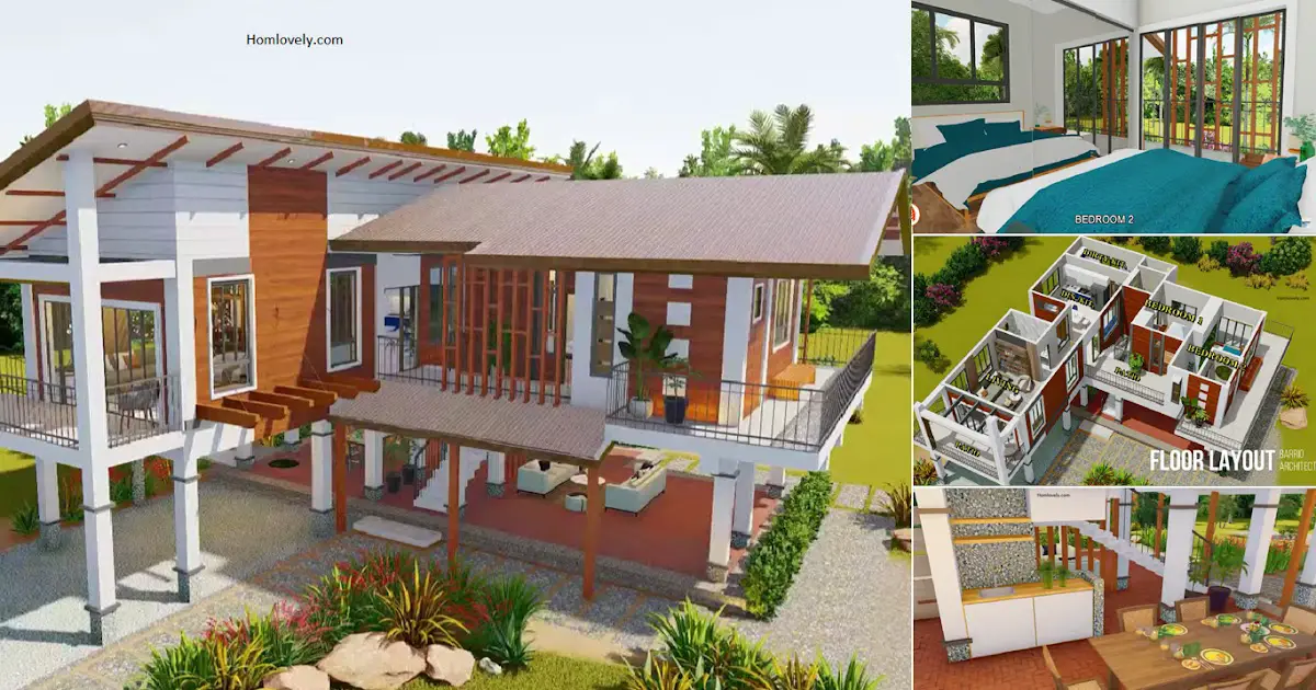 Gorgeous Stilt House with 2 Bedrooms and FLOOR PLAN ~ Homlovely.com