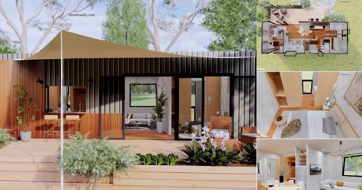 Gorgeous Tiny Container House Cottage with 4.1 x 9.7 M ~ Homlovely.com