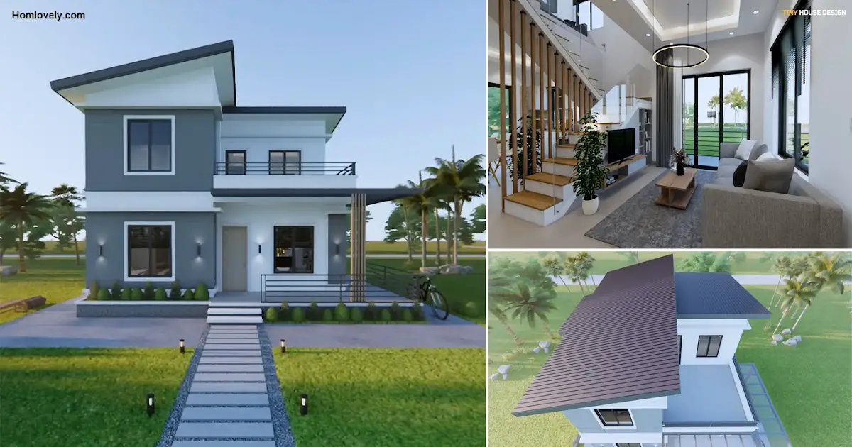 House Design 2 Storey 8.50m x 10m (85 sqm) with 4 Bedrooms ~ Homlovely.com