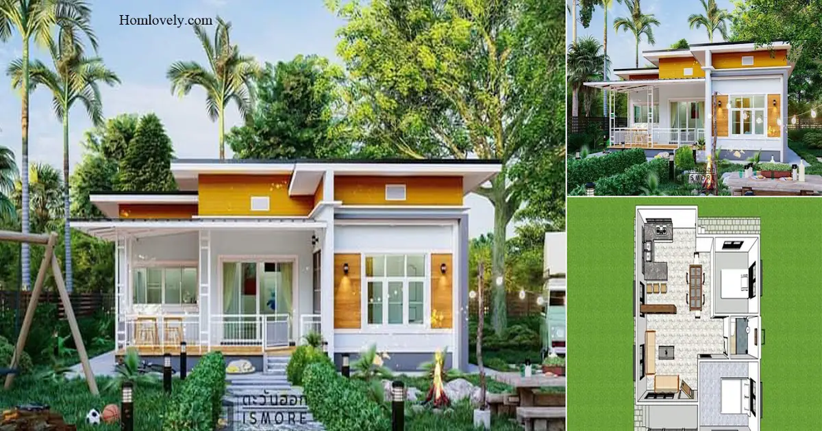 Lovely Small House Design With Two Bedroom and Spacious Yard ~ Homlovely.com