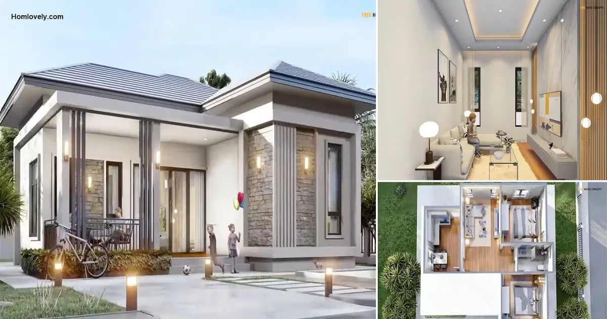 Low Budget 10X10 Meters with 2 Bedroom ~ Homlovely.com