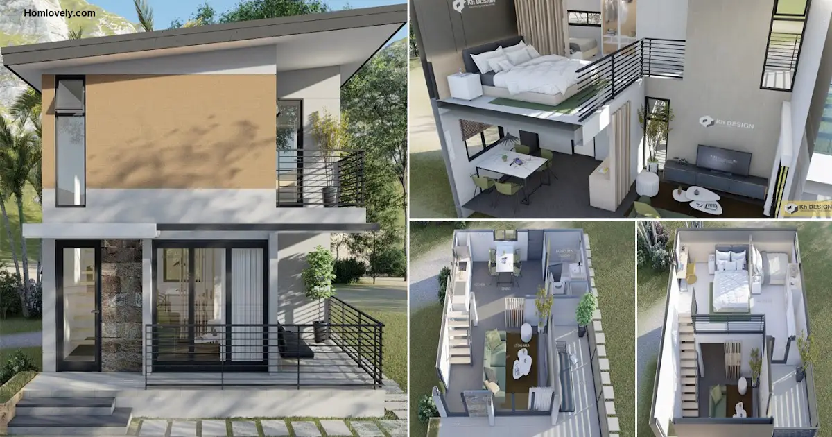 Low Budget Loft House Design Inspiration (87 Sqm) ~ Homlovely.com