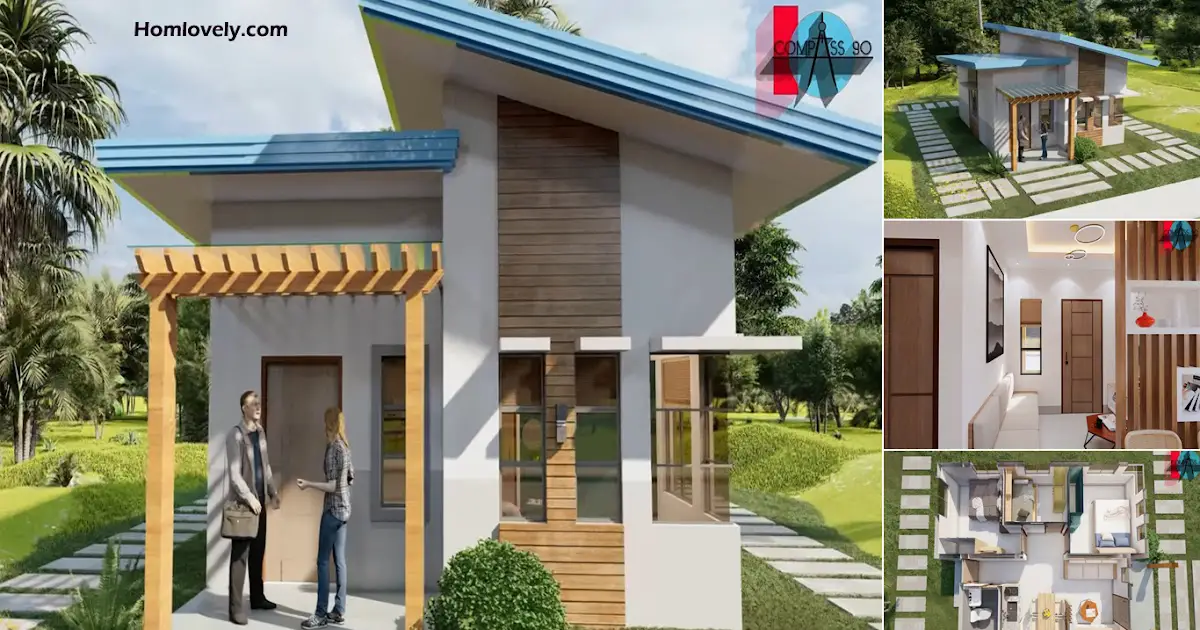 Low Budget Small House Design 6 x 8 Meters With 3 Bedroom ~ Homlovely.com