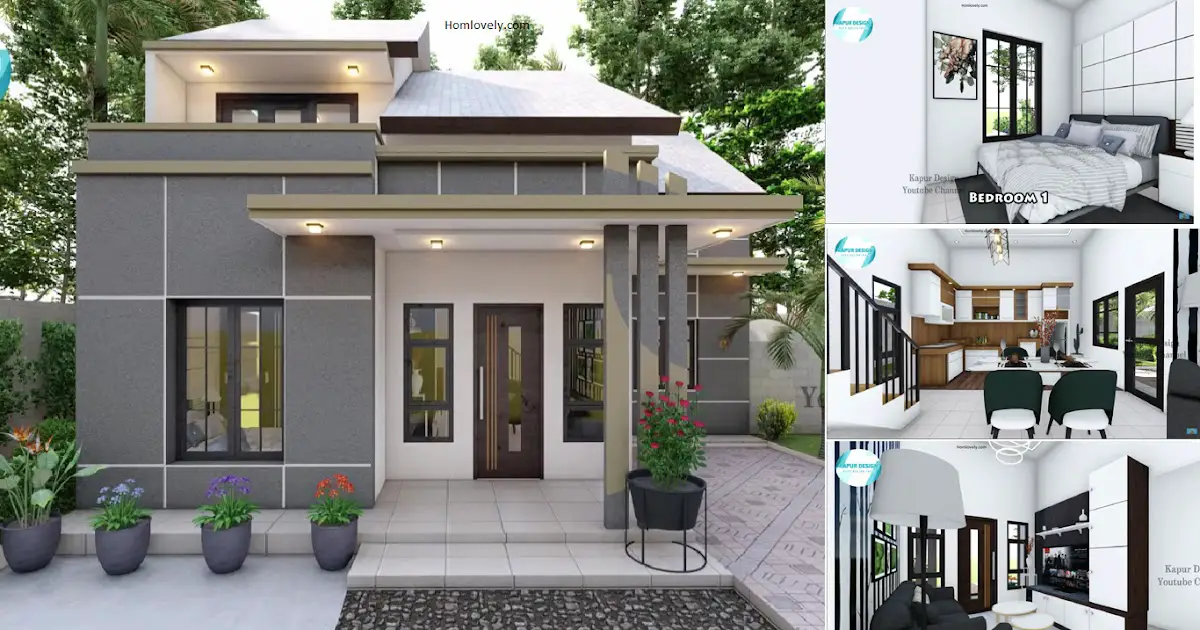 Minimalist House Design Only 59 SQM with 3-BEDROOMS ~ Homlovely.com
