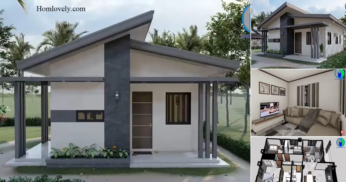 Minimalist Small House Design With 3 Bedroom + House Plan ~ Homlovely.com