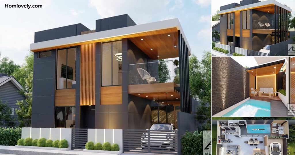 Modern House Design With Mini Pool And Gazebo (100 SQM) ~ » HouseDesigns