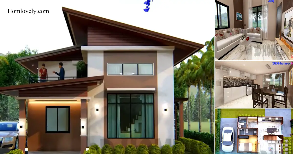 Natural Small House Design With Loft Bedroom + Roof Deck ~ Homlovely.com