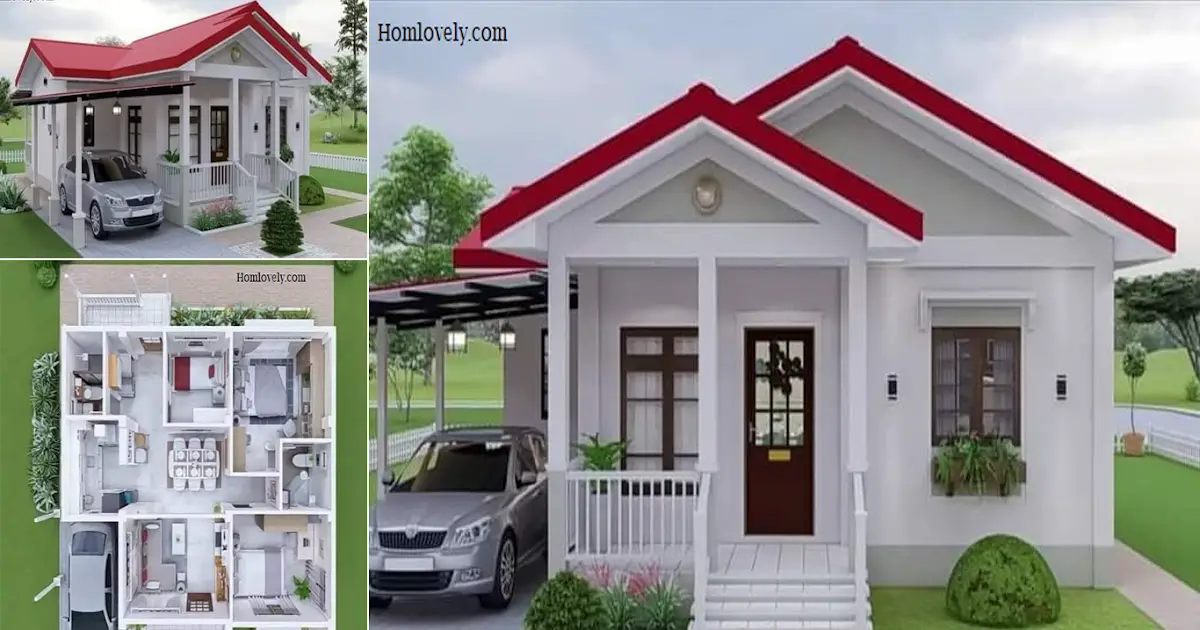 Pretty Small House Design With 2 Bed + 2 Bath In 9 x 8 M ~ Homlovely.com