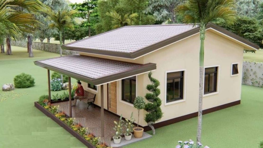 Simple 2 Bedroom Tiny House Design Idea » HouseDesigns