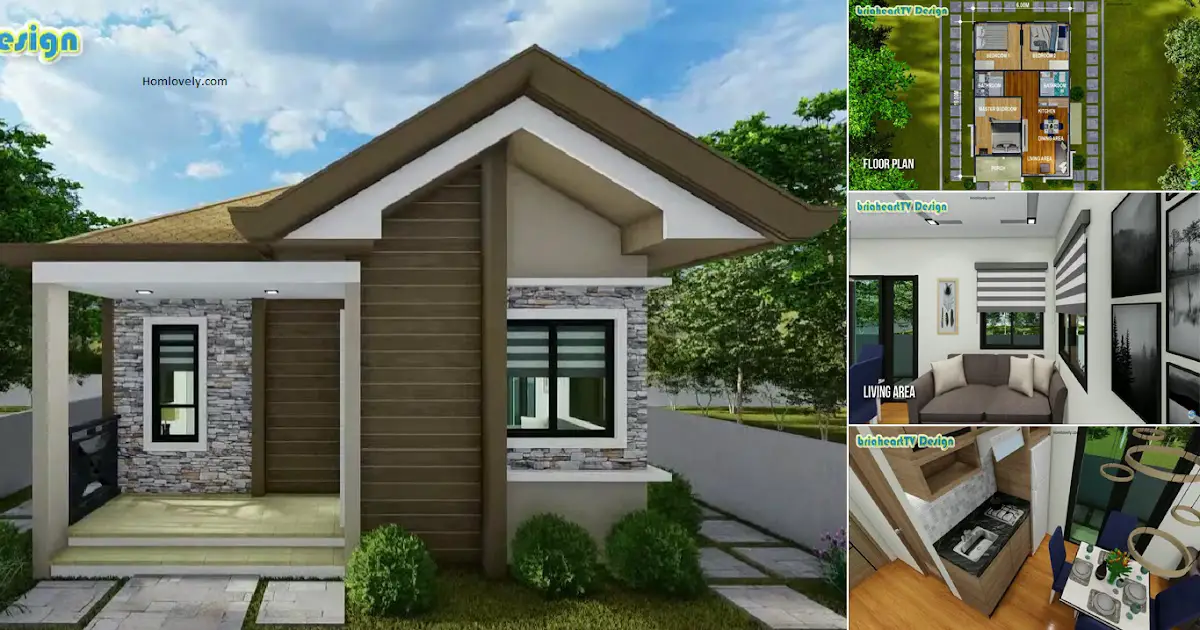Simple Bungalow House Design in 6 x 10 with 3-BEDROOMS ~ Homlovely.com