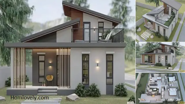 Simple House Design with Roof Deck and 2 Bedrooms (8.0 m x 8.6 m) ~ Homlovely.com