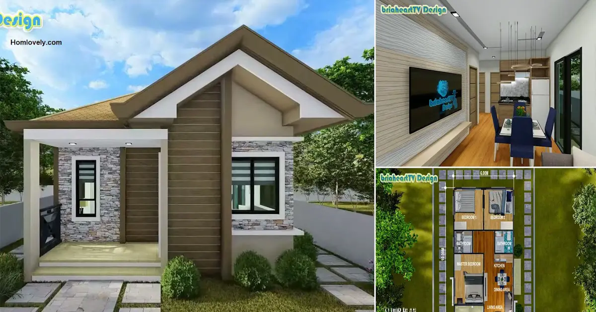 Simple but Fresh Home Design Idea with 3 Bedroom and Floor Plan ~ Homlovely.com