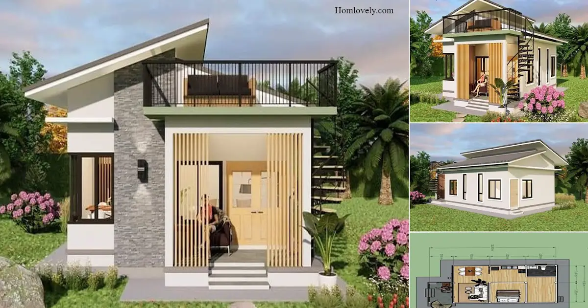 Small House Design | Beautiful House Design (64 sqm) ~ Homlovely.com