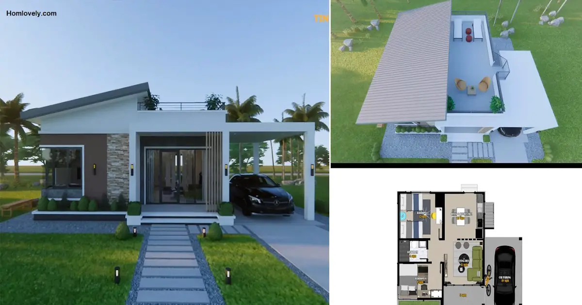 Small House Design with Roof Deck (60 Sqm) ~ Homlovely.com