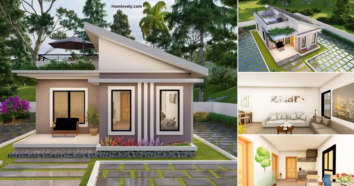 Small Modern House Design with Perfect Functional Roof Deck ~ Homlovely.com