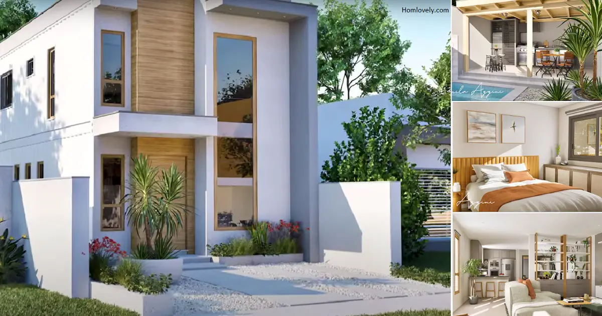Subtly Elegant House Design with 3 BEDROOMS + Floor Plan ~ Homlovely.com