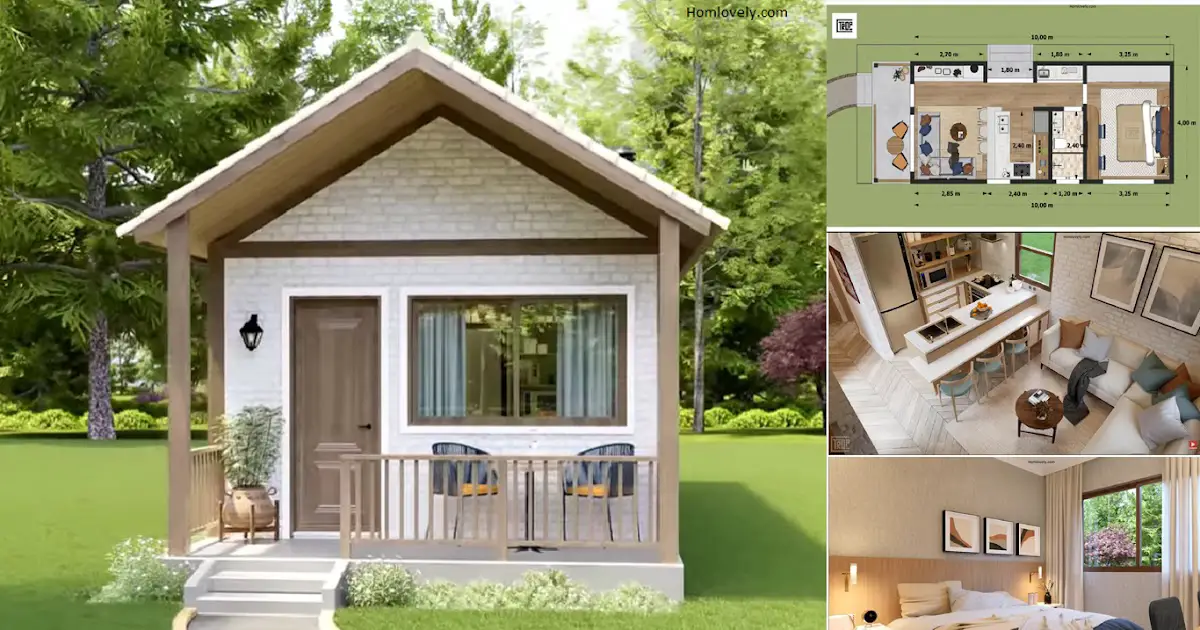 Super Small House Design in 4 x 10 M ( Floor Plan ) ~ Homlovely.com
