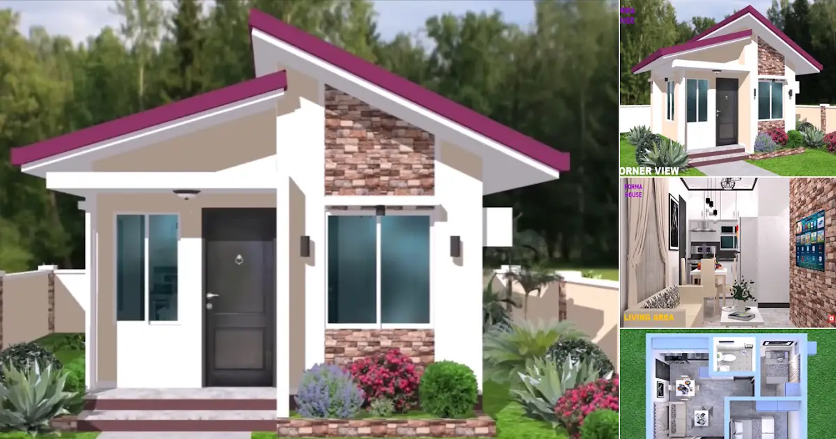 Super Tiny House Design 5 x 5 M With 2 Bedroom + House Plan ~ Homlovely.com