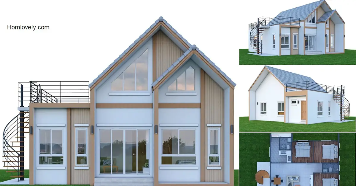 Trendy Modern Nordic House Design With 3 Bedroom + Roofdeck ~ Homlovely.com