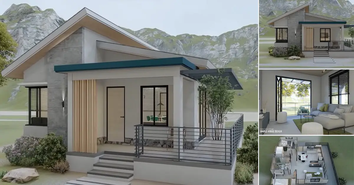 8 x 12.5 M (100 SQM) Amazing Small House Design With Full Floor Plan ~ Homlovely.com