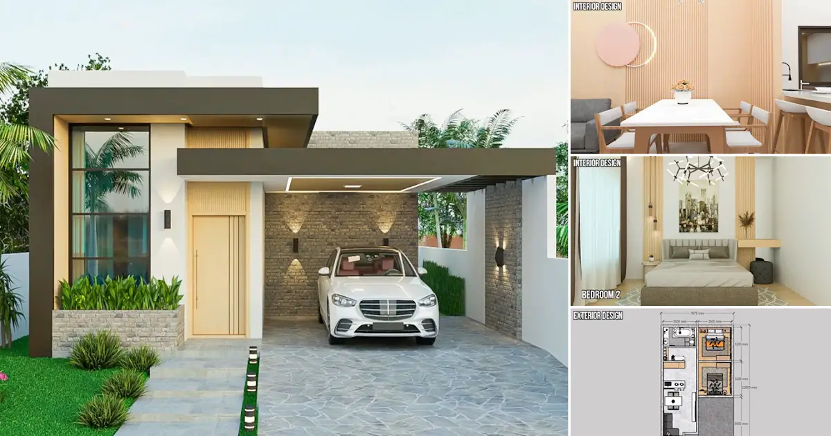 92 sqm Small but Modern House Design with 2 Bedroom ~ Homlovely.com