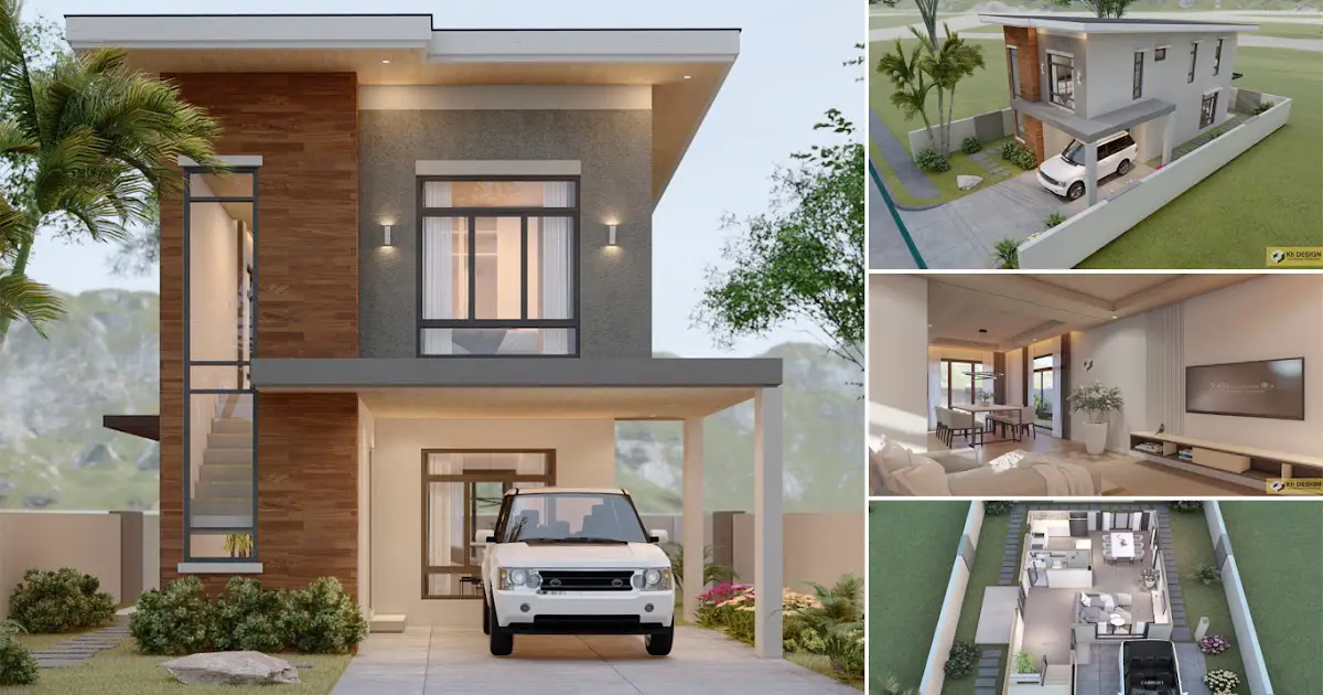 Stylish 5 x 12 m Small House Design with 3 Bedrooms ~ Homlovely.com