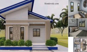 2 BEDROOM - Pretty Small House Design With Floor Plan + Estimated Cost ~ Homlovely.com