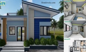 2 Bedroom Simple But Pretty Small House Design With Floor Plan ~ Homlovely.com