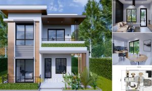 2-Storey Beautiful Small House Design With 4 Bedrooms ~ Homlovely.com