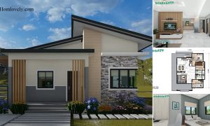 3 Bedroom - Pretty Small House Design In 8 x 12 M (Free House Plan) ~ Homlovely.com
