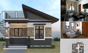 6 x 6 m Small House Design with Roof Deck ~ Homlovely.com