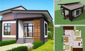 60 SQM Simple Bungalow House Design 1 Floor (2 Bedroom) ~ Homlovely.com