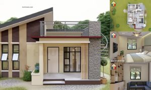 Bungalow House Design + Roof Deck with 3 BEDROOMS ~ Homlovely.com