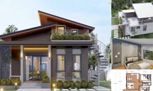 Eye-Catching 7.5 x 9.5 Meter Small House Design with Roof Deck ~ Homlovely.com