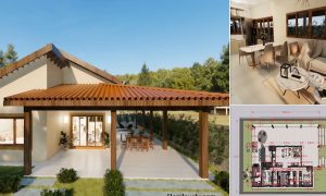 Farmhouse Design 15x32 Cozy with Balcony & 3 BEDROOMS ~ Homlovely.com