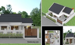 Minimalist Small House Design (90 sqm) with 2 Bedrooms ~ Homlovely.com
