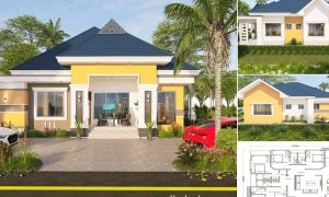Simple House Design 14 x 15 m with 3 Bedrooms ~ Homlovely.com