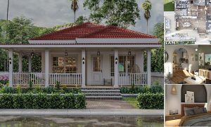 Simple House Design with 3-BEDROOMS ( Floor Plan) ~ Homlovely.com