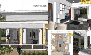10 x 10 m House Design Idea Plus Floor Plan ~ Homlovely.com