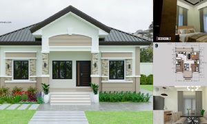 132 sqm Small House Design with 3 BEDROOMS ~ Homlovely.com