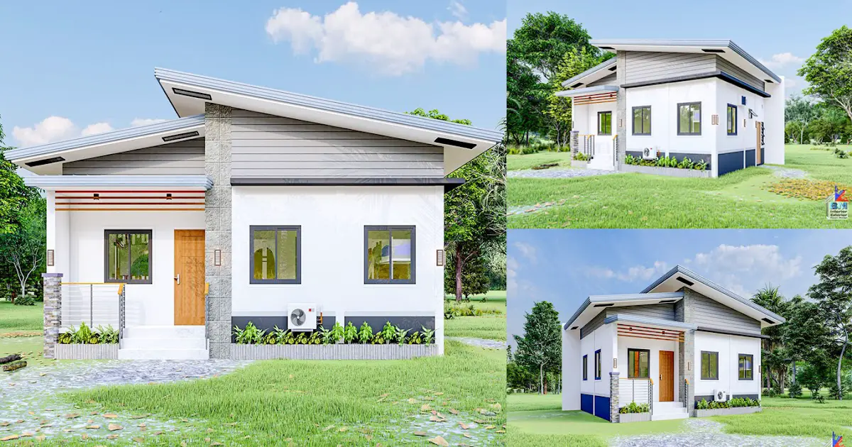 2 Bedroom Bungalow House Design (69 sqm) ~ Homlovely.com
