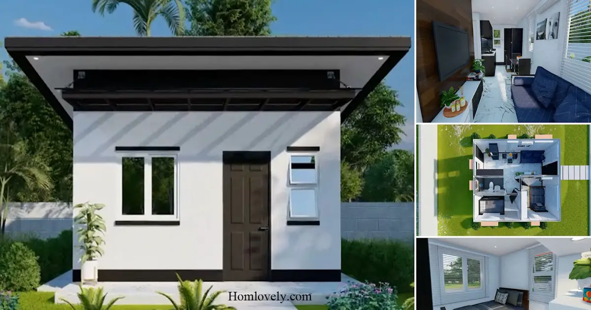 25 SQM Elegant Small House With 2 Bedroom ~ Homlovely.com